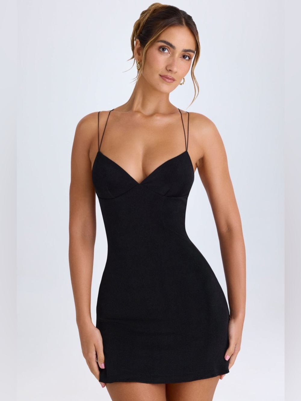 Oh Polly Tesni Strap-Detail mini dress